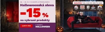 Halloweenská sleva 15 % na vybrané produkty 26-30-10-2026