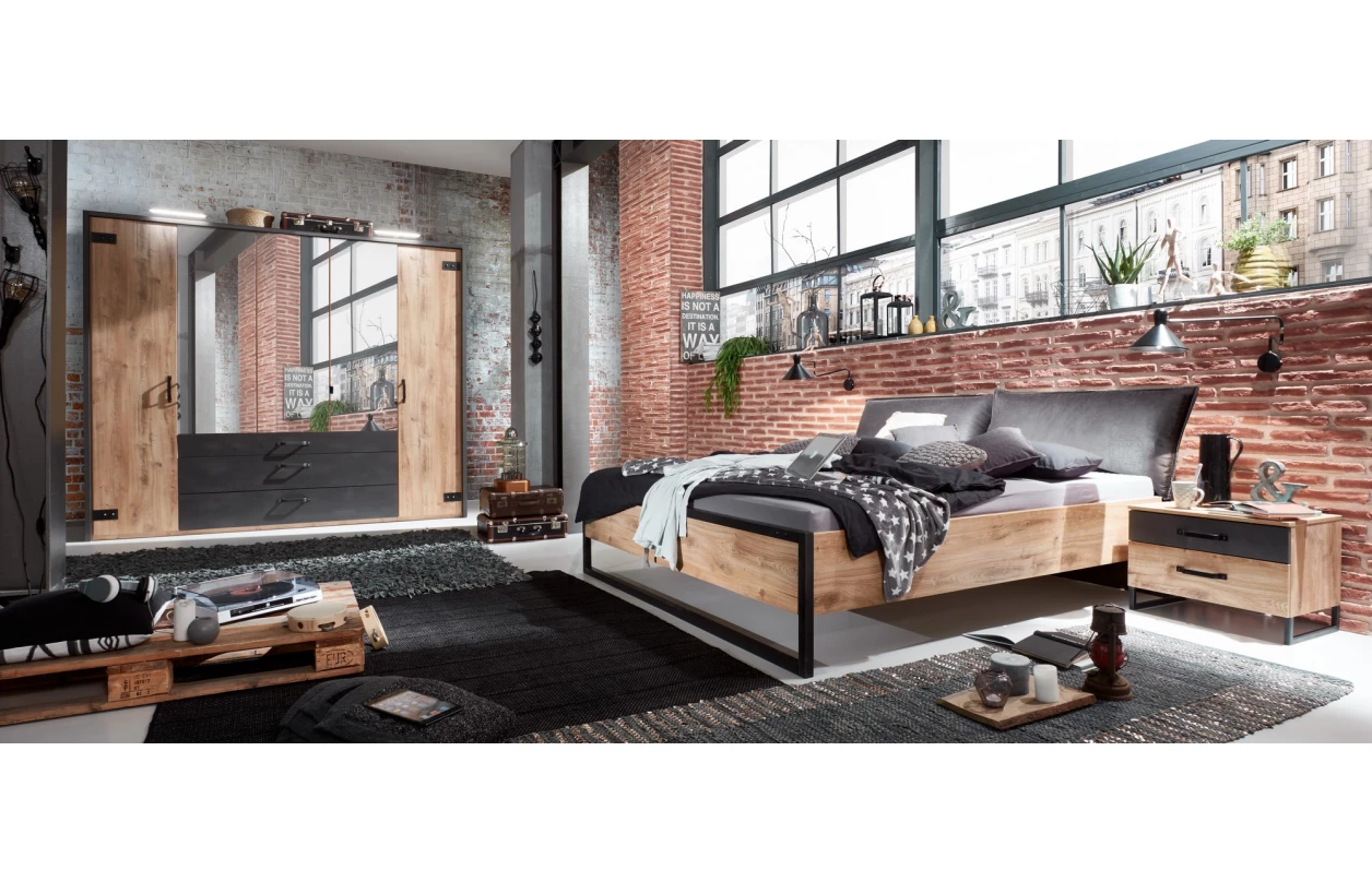 Postel Detroit 180x200 cm, prkenný dub 4