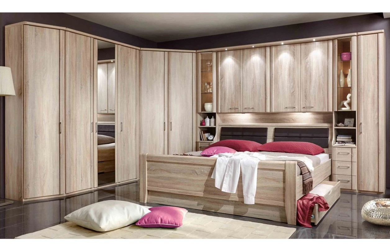 Skříňové přemostění k posteli Luxor, polární modřín 10