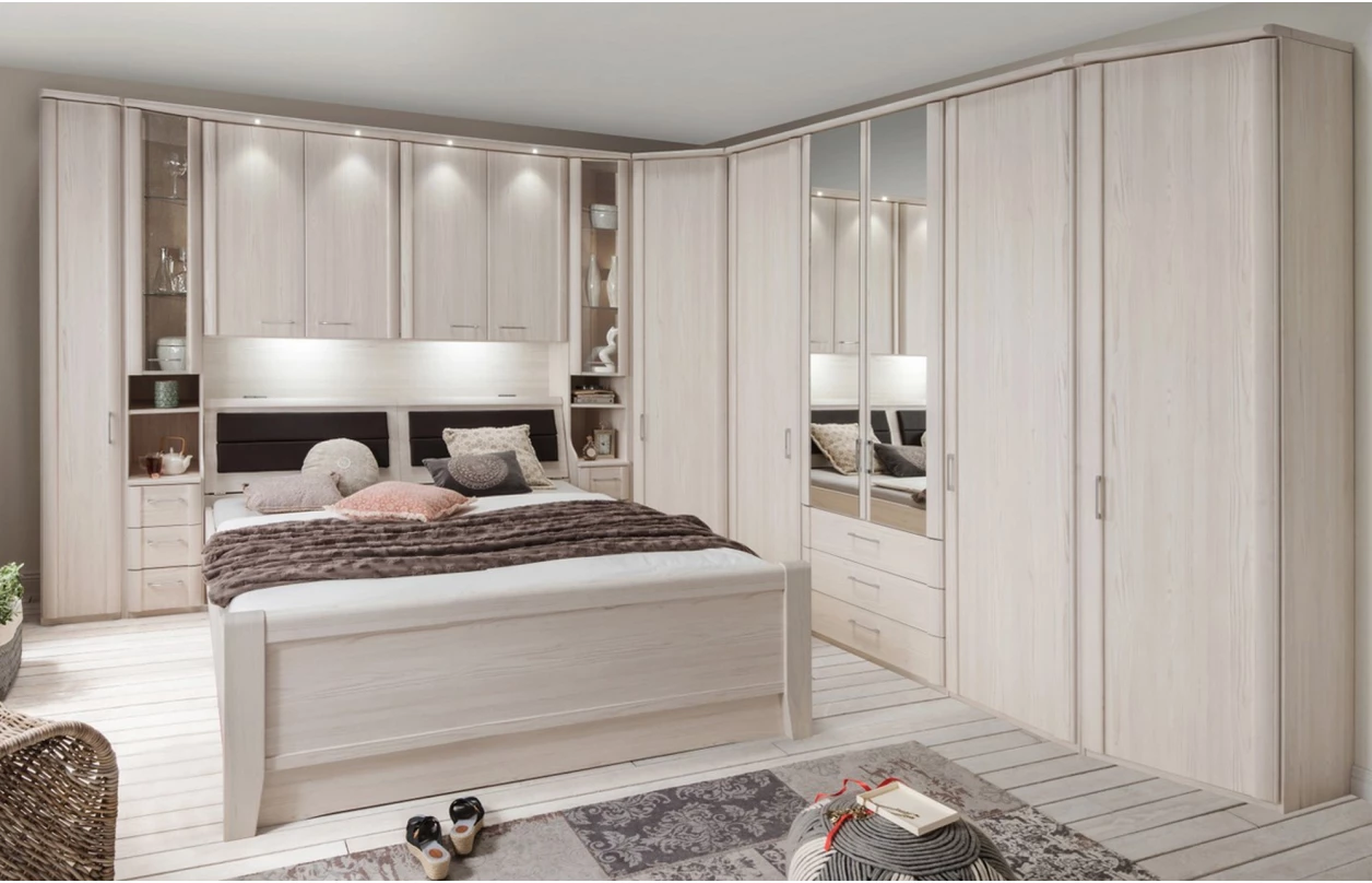 Skříňové přemostění k posteli Luxor, polární modřín 36