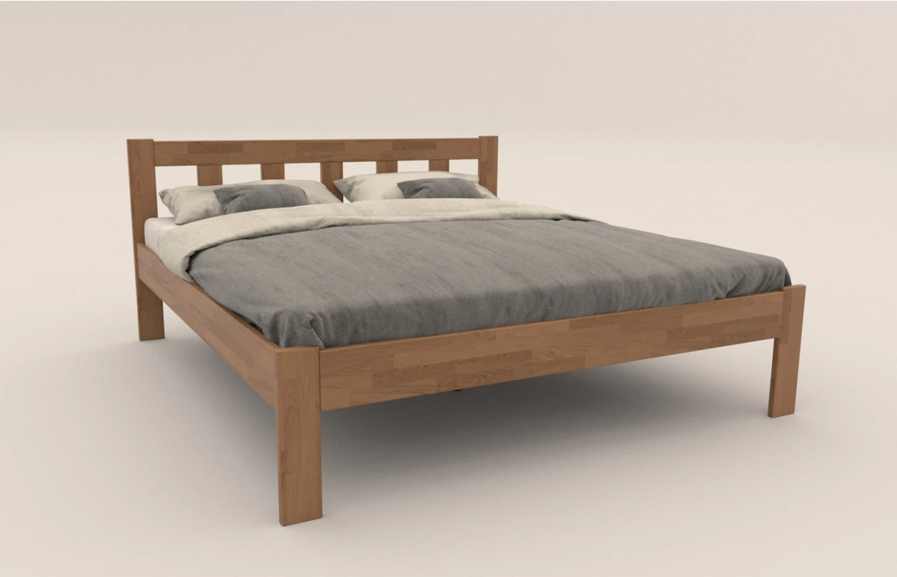 Manželská postel Tema 180x200 cm, přírodní buk 1