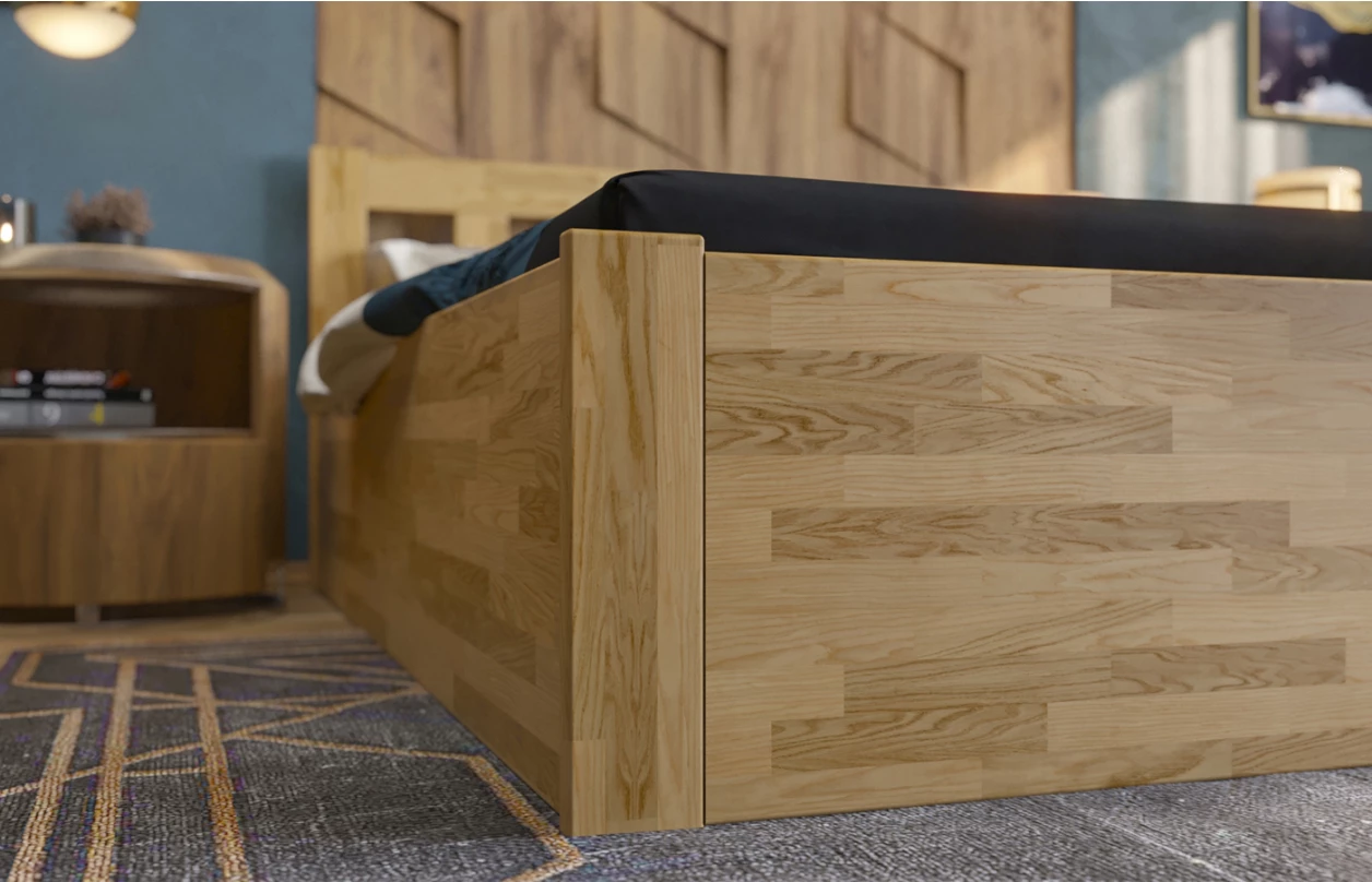 Postel s úložným prostorem Tema Box 180x200 cm, šedý buk 6