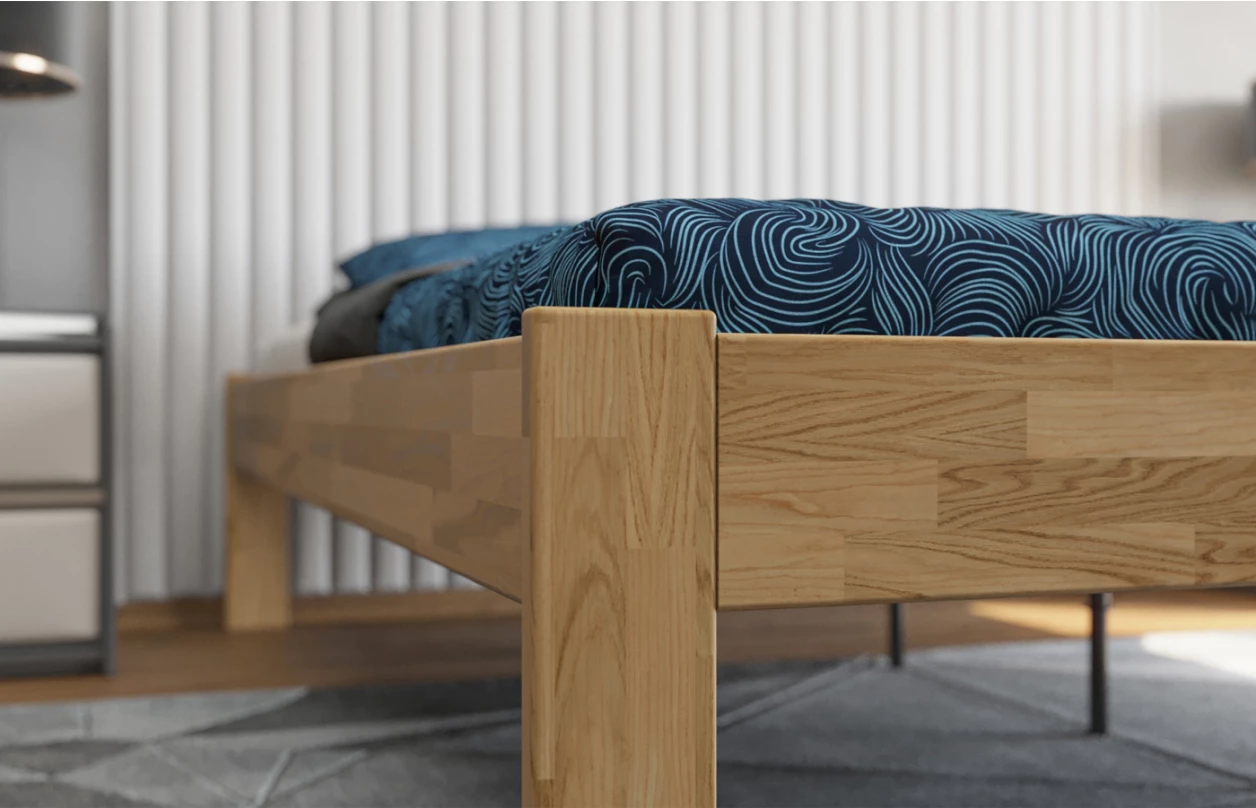 Postel Tema Futon 180x200 cm, přírodní buk 6