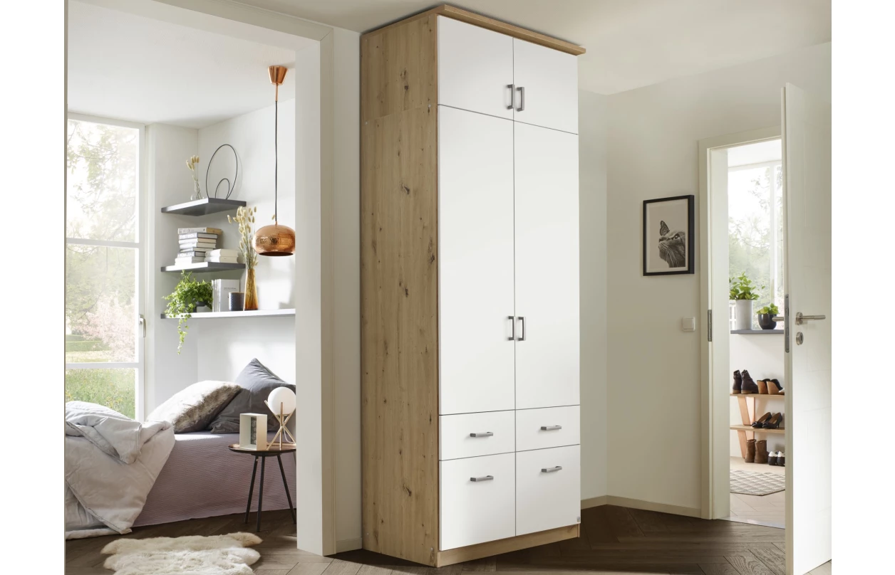 Skříňový nástavec Bremen, 136 cm, bílý 17