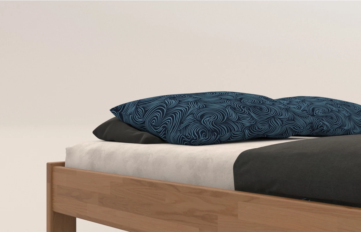 Postel Tema Futon 180x200 cm, bělený buk 3