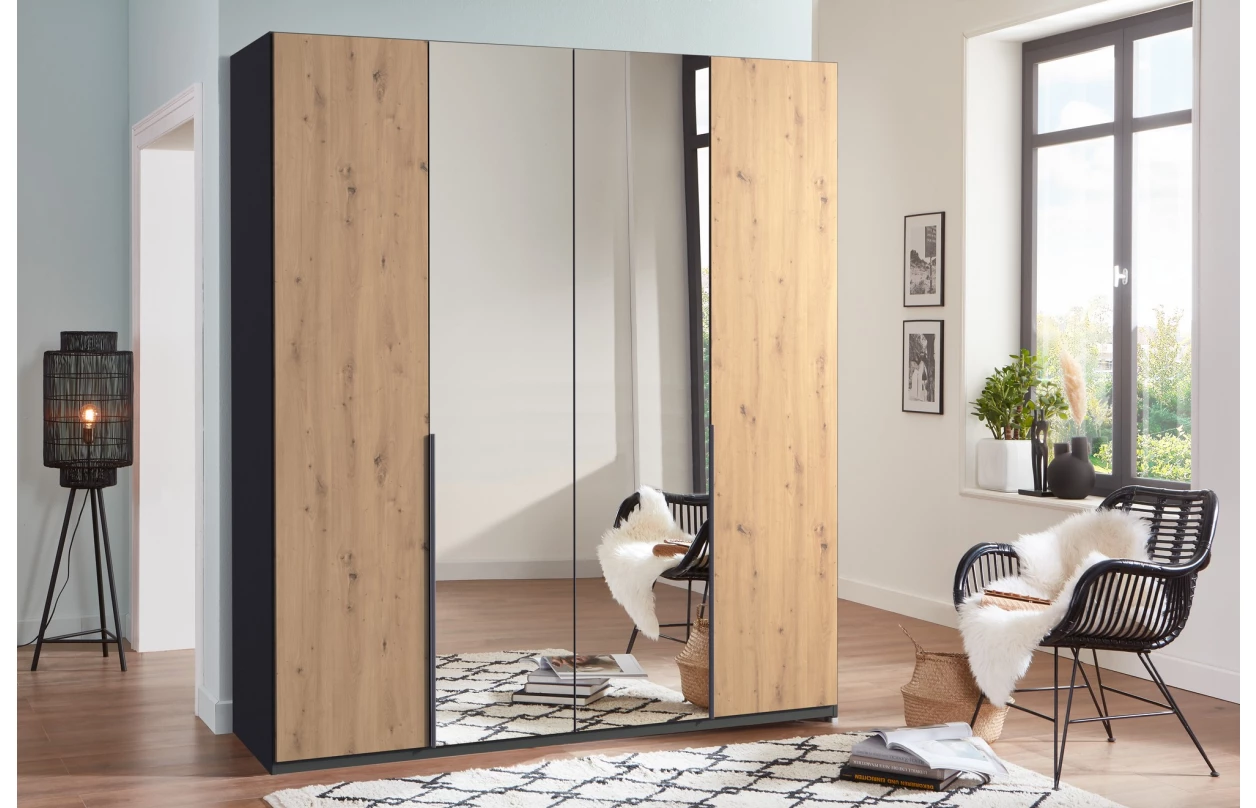 Noční stolek Easy Plus, 2 zásuvky, grafit 20