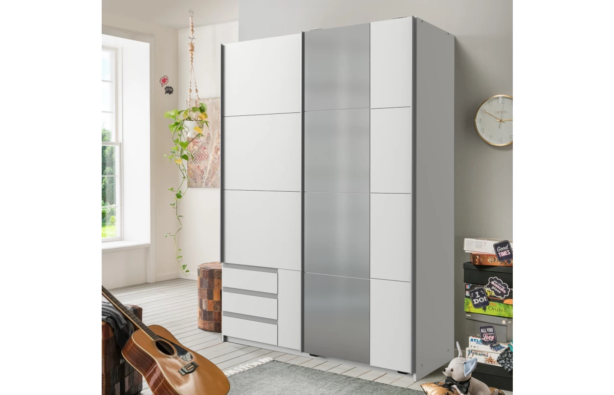 Paspartový rám k šatní skříni Emden, 138 cm, prkenný dub 7