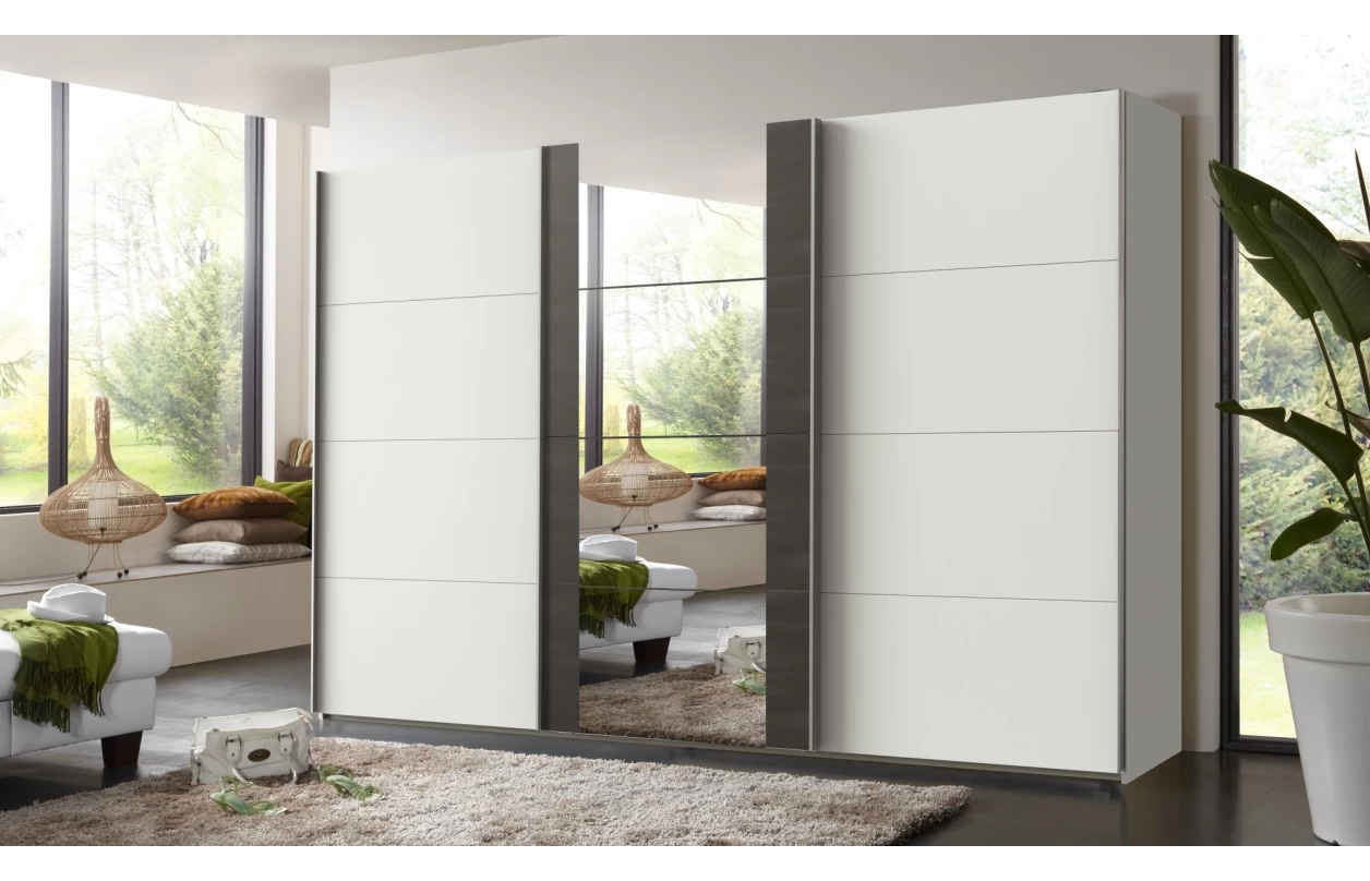 Šatní skříň Bern, šířka 225 cm/výška 208 cm, bílá 3