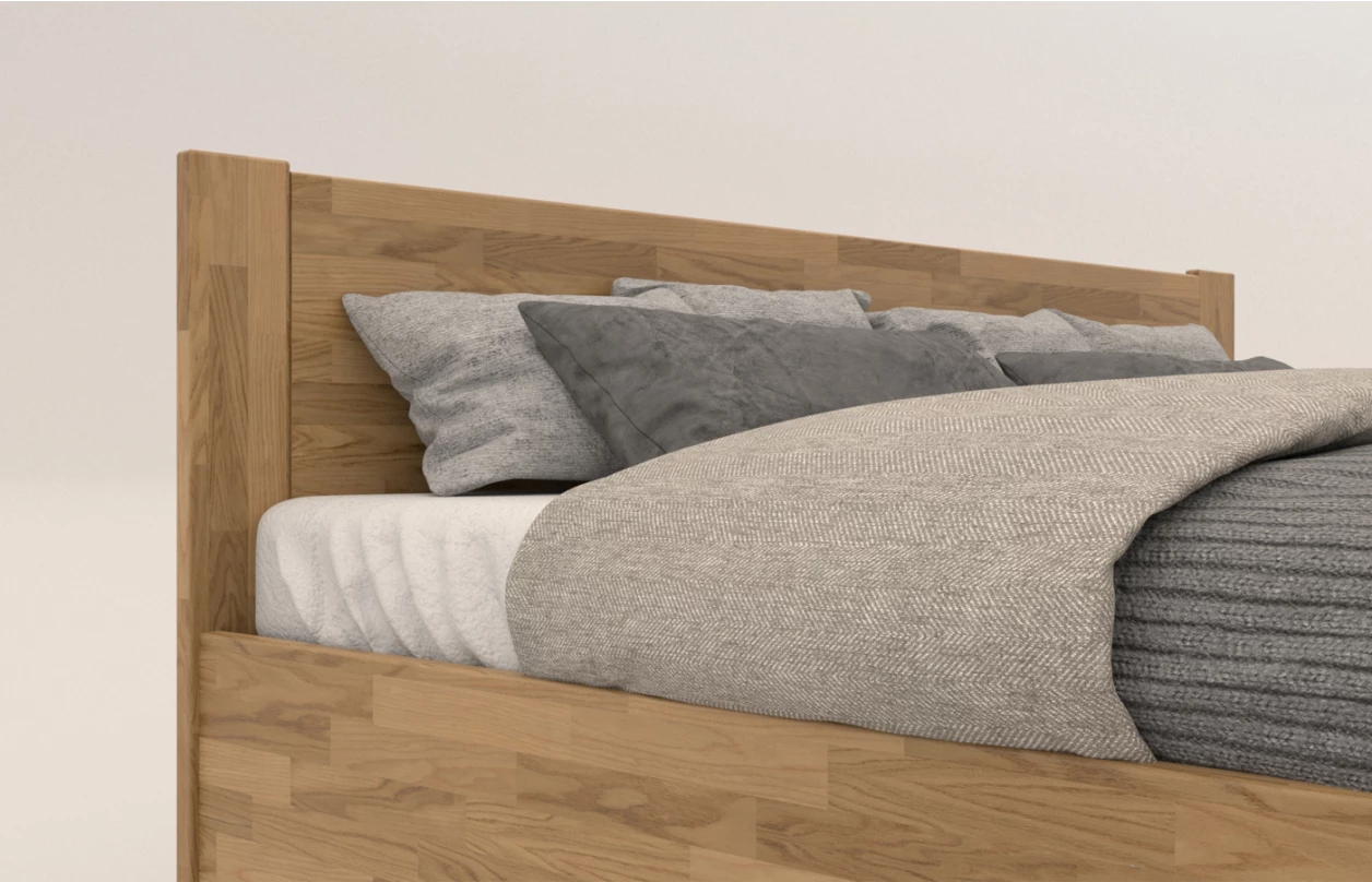 Postel s úložným prostorem Fava Box 180x200 cm, přírodní buk 3
