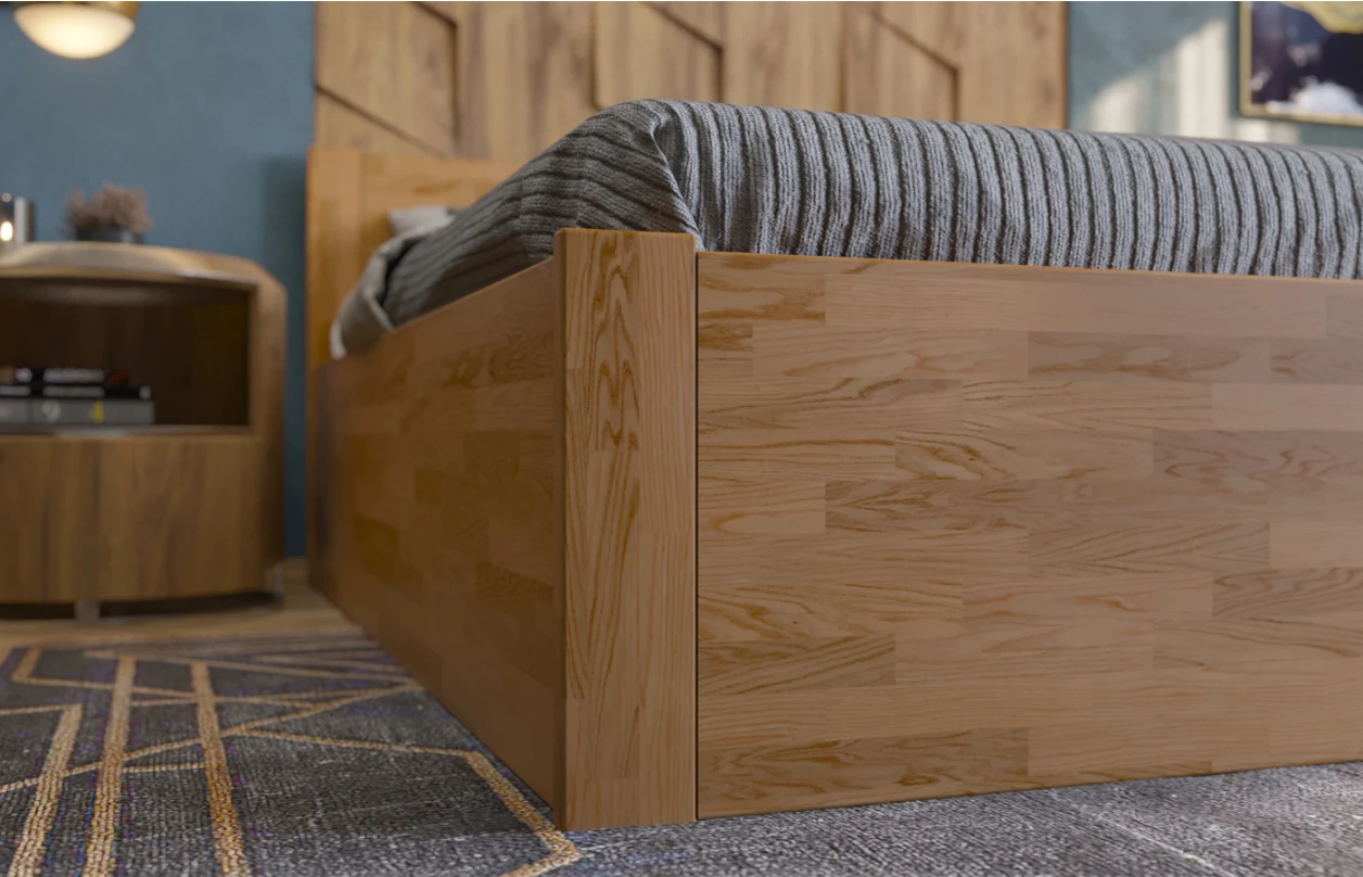 Postel s úložným prostorem Fava Box 180x200 cm, šedý buk 6