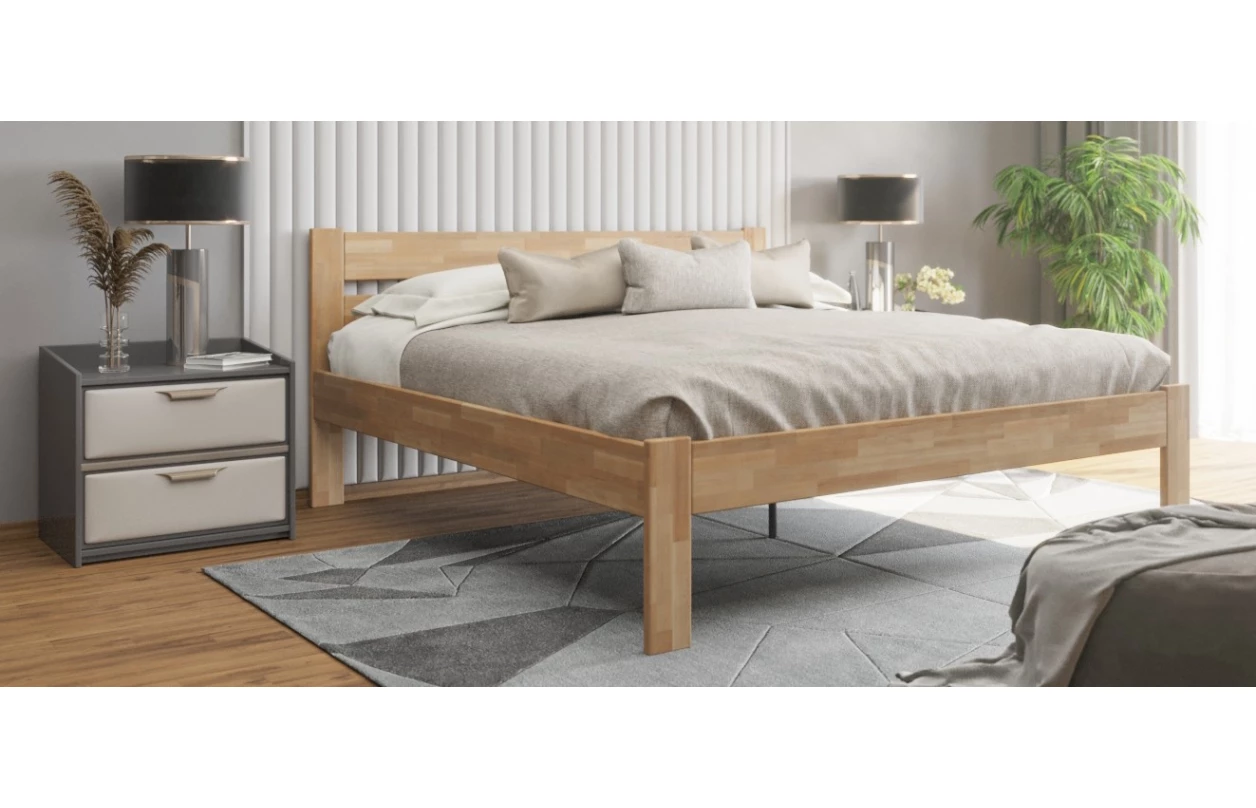 Prodloužená postel Mystic 160x210 cm, bělený buk 2
