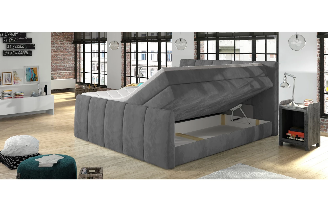 Postel boxspring Fresco 180x200 cm, červená látka 13