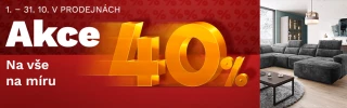 40 % NA VŠECHEN NÁBYTEK NA MÍRU
