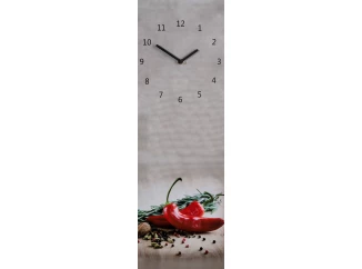 Nástěnné hodiny Papriky, 20x60 cm