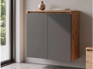 Nástěnná skříňka Asko Living, 75 cm, dub artisan/antracit