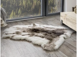 Imitace sobí kůže 90x115 cm, šedá
