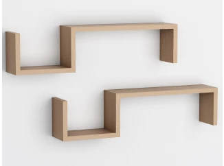 Sada 2 ks polic Linea 58 cm, dub sonoma