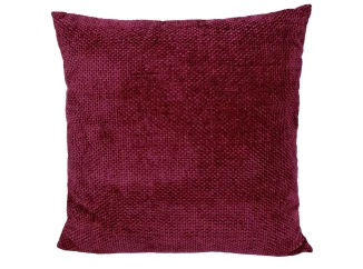 Dekorační polštář Chenille Cross 60x60 cm, červený