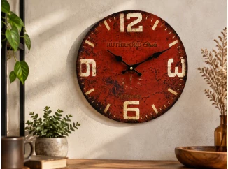 Nástěnné hodiny London 30 cm, retro vintage, MDF