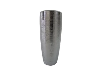 Váza Modern 30 cm, kuželovitá, stříbrná
