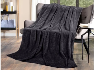 Flanelová deka Cashmere Dots 150x200 cm, černá