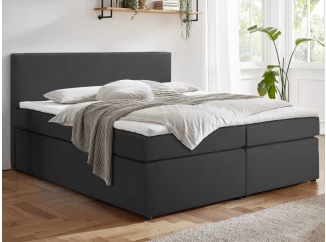 Postel boxspring Aston 160x200 cm, antracitově šedá látka