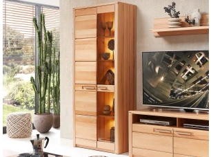 Vysoká vitrína Nature One, s osvětlením
