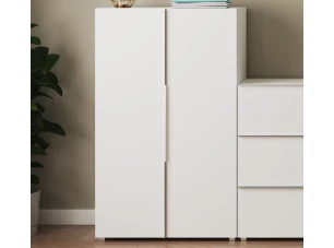 Víceúčelová šatní skříň/botník Oreso 76 cm, bílá