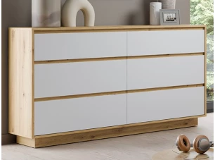 Komoda Foggia 153 cm, dub artisan/bílá