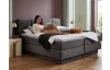 Postel boxspring Portage 160x200 cm, antracitová látka