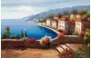 Obraz na plátně Malebné městečko 116x76 cm, efekt ruční malby