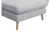 Rohová sedačka Salma, světle šedá látka, univerzální pravá/levá