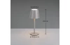 Nabíjecí LED stolní lampička Diaz, šedá