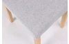 Jídelní židle s prošitím Kiki, světle šedá látka