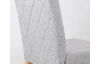 Jídelní židle s prošitím Kiki, světle šedá látka