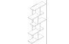 Členitý regál Fox, dub sonoma