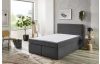 Postel boxspring Aston 140x200 cm, antracitově šedá látka