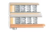 Postel boxspring Aston 140x200 cm, středně šedá látka